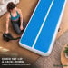 Air Track Powertrain 6m x 1m Inflatable Tumbling Gymnastics Mat - Blue White Image 8 thumbnail