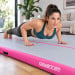 Air Track Powertrain 6m x 2m Gymnastics Mat Tumbling Exercise - Grey Pink Image 14 thumbnail