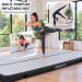 Air Track Powertrain 7m x 1m Inflatable Tumbling Mat Gymnastics - Grey Black Image 7 thumbnail