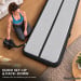 Air Track Powertrain 7m x 1m Inflatable Tumbling Mat Gymnastics - Grey Black Image 8 thumbnail