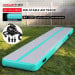 Air Track Powertrain 7m x 1m Inflatable Gymnastics Mat Tumbling - Grey Green thumbnail