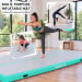 Air Track Powertrain 7m x 1m Inflatable Gymnastics Mat Tumbling - Grey Green Image 7 thumbnail