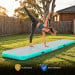 Air Track Powertrain 7m x 1m Inflatable Gymnastics Mat Tumbling - Grey Green Image 9 thumbnail