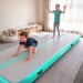 Air Track Powertrain 7m x 1m Inflatable Gymnastics Mat Tumbling - Grey Green Image 12 thumbnail