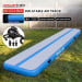 Air Track Powertrain 8m x 1m Inflatable Gymnastics Mat Tumbling - Grey Blue thumbnail