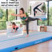 Air Track Powertrain 8m x 1m Inflatable Gymnastics Mat Tumbling - Grey Blue Image 7 thumbnail