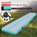 Air Track Powertrain 8m x 1m  Inflatable Gymnastics Mat Tumbling - Grey Green thumbnail