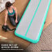 Air Track Powertrain 8m x 1m  Inflatable Gymnastics Mat Tumbling - Grey Green Image 8 thumbnail