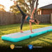 Air Track Powertrain 8m x 1m  Inflatable Gymnastics Mat Tumbling - Grey Green Image 9 thumbnail