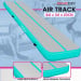 Air Track Powertrain 8m x 1m  Inflatable Gymnastics Mat Tumbling - Grey Green Image 8 thumbnail