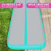 Air Track Powertrain 8m x 1m  Inflatable Gymnastics Mat Tumbling - Grey Green Image 7 thumbnail