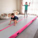 Air Track Powertrain 8m x 1m Inflatable Gymnastics Mat Tumbling - Grey Pink Image 12 thumbnail