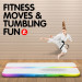4m x 1m Air Track Tumbling Mat Gymnastics Exercise Inflatable - Rainbow Image 4 thumbnail