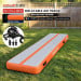 Powertrain 3m x 1m Inflatable Air Track 20cm Thick Gymnastics Exercise Tumbling Mat in Grey Orange with Electric Pump thumbnail