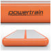 Powertrain 3m x 1m Inflatable Air Track 20cm Thick Gymnastics Exercise Tumbling Mat in Grey Orange with Electric Pump Image 5 thumbnail