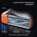 Powertrain 3m x 1m Inflatable Air Track 20cm Thick Gymnastics Exercise Tumbling Mat in Grey Orange with Electric Pump Image 6 thumbnail