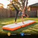 Powertrain 3m x 1m Inflatable Air Track 20cm Thick Gymnastics Exercise Tumbling Mat in Grey Orange with Electric Pump Image 9 thumbnail