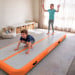 Powertrain 3m x 1m Inflatable Air Track 20cm Thick Gymnastics Exercise Tumbling Mat in Grey Orange with Electric Pump Image 12 thumbnail