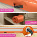 4m x 1m x 20cm Air Track Inflatable Gymnastics Tumbling Mat - Orange Image 9 thumbnail