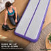 4m x 1m x 20cm Air Track Inflatable Tumbling Mat Gymnastics - Purple Grey Image 8 thumbnail