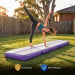 4m x 1m x 20cm Air Track Inflatable Tumbling Mat Gymnastics - Purple Grey Image 9 thumbnail
