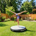 Powertrain 20cm Thick 1m Airtrack Spot Round Inflatable Gymnastics Tumbling Mat Air Track with Pump - Black Image 2 thumbnail