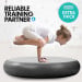 Powertrain 20cm Thick 1m Airtrack Spot Round Inflatable Gymnastics Tumbling Mat Air Track with Pump - Black Image 3 thumbnail