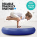 Powertrain 20cm Thick 1m Airtrack Spot Round Inflatable Gymnastics Tumbling Mat Air Track with Pump - Dark Blue Image 3 thumbnail
