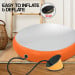 Powertrain 20cm Thick 1m Airtrack Spot Round Inflatable Gymnastics Tumbling Mat Air Track with Pump - Orange Image 8 thumbnail