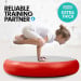 Powertrain 1m Airtrack Spot Round Inflatable Gymnastics Tumbling Mat with Pump - Red Image 2 thumbnail