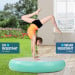 Powertrain 1m Airtrack Spot Round Inflatable Gymnastics Tumbling Mat with Pump - Green Image 4 thumbnail