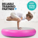 Powertrain 1m Airtrack Spot Round Inflatable Gymnastics Tumbling Mat with Pump - Pink Image 7 thumbnail