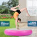 Powertrain 1m Airtrack Spot Round Inflatable Gymnastics Tumbling Mat with Pump - Pink Image 6 thumbnail
