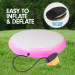 Powertrain 1m Airtrack Spot Round Inflatable Gymnastics Tumbling Mat with Pump - Pink Image 5 thumbnail