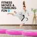 Powertrain 1m Airtrack Spot Round Inflatable Gymnastics Tumbling Mat with Pump - Pink Image 8 thumbnail