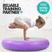 1m Air Spot Round Inflatable Gymnastics Tumbling Mat with Pump - Purple Image 2 thumbnail