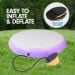 Powertrain 1m Airtrack Spot Round Inflatable Gymnastics Tumbling Mat with Pump - Purple Image 6 thumbnail