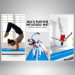 Powertrain 3m x 1m Air Track Inflatable Tumbling Gymnastics Mat - Blue White Image 8 thumbnail