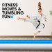 Powertrain 3m x 1m Air Track Inflatable Tumbling Gymnastics Mat - Blue White Image 9 thumbnail