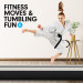 Powertrain 4m x 1m Air Track Inflatable Tumbling Mat Gymnastics - Grey Black Image 9 thumbnail