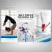 Powertrain 4m x 2m Air Track Gymnastics Mat Tumbling Exercise - Grey Blue Image 8 thumbnail