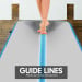 Air Track Powertrain 7m x 1m Inflatable Gymnastics Mat Tumbling - Grey Blue Image 4 thumbnail