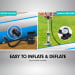 Air Track Powertrain 7m x 1m Inflatable Gymnastics Mat Tumbling - Grey Blue Image 7 thumbnail