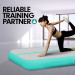 Air Track Powertrain 8m x 1m Inflatable Gymnastics Mat Tumbling - Grey Green Image 3 thumbnail