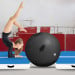 Powertrain Inflatable Air Barrel Gymnastics Roller 120cm x 75cm - Black PVC Tumbling Mat for Flips & Balance Image 6 thumbnail