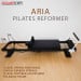 Powertrain Aria Pilates Reformer Machine Steel Foldable Multifunctional Home Gym Equipment Exercise Trainer Black thumbnail
