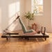 Powertrain Lyra Pilates Reformer Machine Foldable Multifunctional Home Gym Equipment Exercise Trainer Beige Image 6 thumbnail