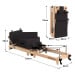 Powertrain Selina Foldable Wooden Pilates Reformer & Exercise Trainer in Black Image 4 thumbnail
