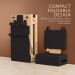 Powertrain Selina Foldable Wooden Pilates Reformer & Exercise Trainer in Black Image 5 thumbnail