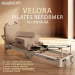 Powertrain Velora Pilates Reformer Machine Aluminium Foldable Multifunctional Home Gym Equipment Exercise Trainer Beige thumbnail